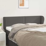 vidaXL Tête de lit avec oreilles Gris 147x23x78/88 cm Similicuir
