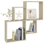 vidaXL Étagère murale cube Chêne sonoma 80x15x78 5cm Bois d’ingénierie