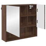 vidaXL Armoire Miroir Chêne marron 59 x 17 x 55 cm Bois d'ingénierie