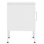 vidaXL Tables de chevet 2 Pièces Blanc 35x35x51 cm Acier