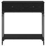 vidaXL Table console Chêne noir 75 x 34 5 x 75 cm Bois d'ingénierie