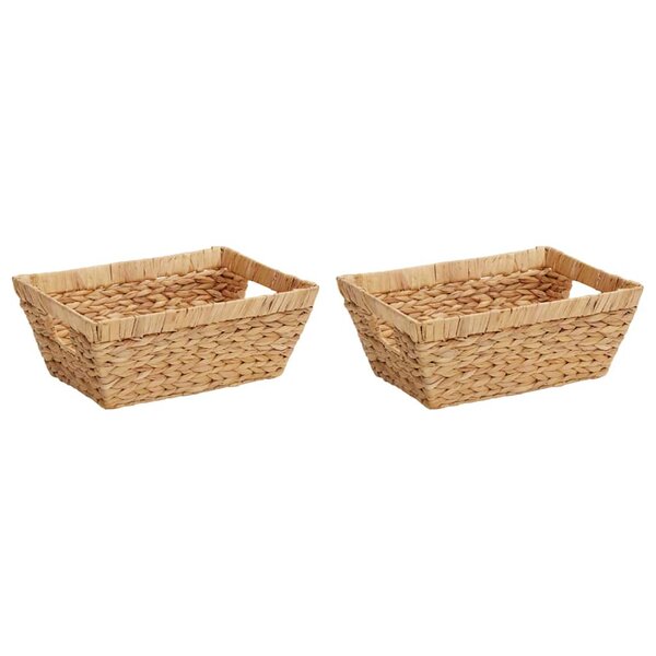 vidaXL Paniers de rangement 2 Pièces Naturel 38 x 28 x 15 cm