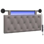vidaXL Tête de lit suspendue Taupe Tissu