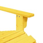 vidaXL Chaise Adirondack avec pouf jaune bois massif de sapin