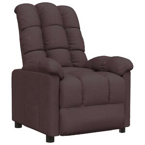 vidaXL Fauteuil inclinable Marron foncé Tissu