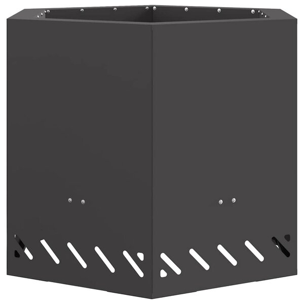 vidaXL Foyer sans fumée Noir 58 x 58 x 51 cm Acier