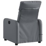 vidaXL Fauteuil de massage inclinable Gris Similicuir
