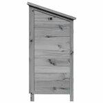 vidaXL Abri de jardin Gris 59 x 56 x 113 5 cm Bois de Sapin Massif