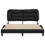 vidaXL Cadre de lit avec LED sans matelas noir et blanc 120x200 cm