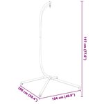 vidaXL Support de chaise suspendue en forme d'œuf sans panier Acier anthracite