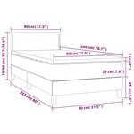 vidaXL Sommier à lattes de lit et matelas Vert foncé 80x200 cm Velours