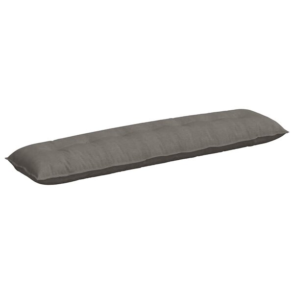 vidaXL Coussin de Dos Gris clair 200 x 50 cm Tissu en velours côtelé