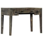 vidaXL Bureau Noir 110 x 50 x 75 cm Bois de manguier massif