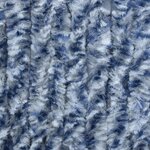vidaXL Rideau anti-mouches bleu et blanc 100x200 cm chenille