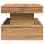 vidaXL Table basse avec lumières LED chêne artisanal 90x50x40 cm