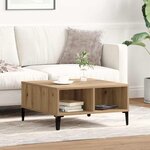 vidaXL Table basse chêne artisanal 60 x 60 x 30 cm Bois d'ingénierie