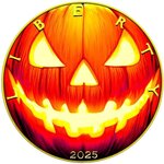 Pièce de monnaie en Argent 1 Dollar g 31.1 (1 oz) Millésime 2025 PUMPKIN HEAD