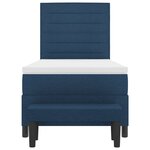 vidaXL Lit à ressorts avec matelas Bleu 90 x 190 cm tissu