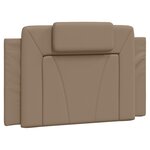 vidaXL Lit avec matelas cappuccino 90x190 cm similicuir