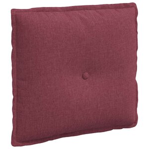 vidaXL Coussin de Dos Bordeaux 50 x 19 x 45 cm tissu