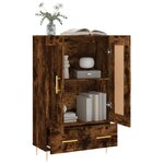 vidaXL Buffet haut chêne fumé 69 5x31x115 cm bois d'ingénierie