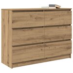 vidaXL Buffet chêne artisanal 100x35x76 cm bois d'ingénierie