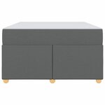 vidaXL Cadre de lit avec matelas Gris foncé 120 x 200 cm tissu