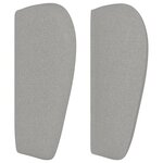 vidaXL Tête de lit avec oreilles Gris clair 147x23x78/88 cm Tissu