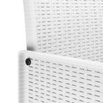 vidaXL Ensemble de salle à manger pour jardin 5 pc Blanc Rattan Polt