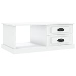 vidaXL Table basse blanc 90x50x35 cm bois d'ingénierie