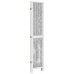 vidaXL Cloison de séparation 6 panneaux blanc bois de paulownia massif