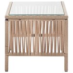 Salon de jardin meuble d'extérieur ensemble de mobilier 4 pièces avec coussins résine tressée beige 02_0016175