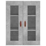 vidaXL Buffet haut Gris béton 69 5x34x180 cm Bois d'ingénierie