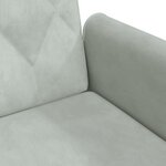 vidaXL Canapé-lit à 2 places avec oreillers et repose-pied gris clair