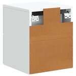 vidaXL Cabinet de chevet mural 2 Pièces Blanc 34 5 x 33 x 40 cm