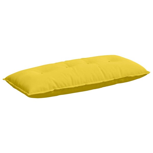 vidaXL Coussin de Dos Jaune clair 120 x 19 x 50 cm tissu