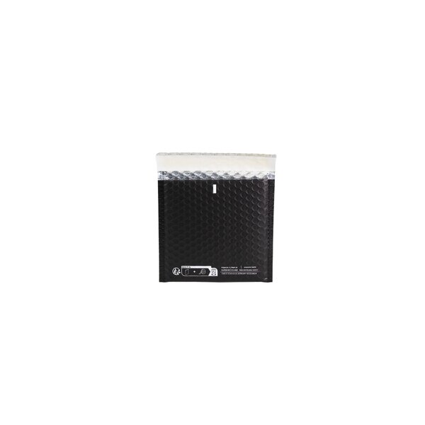 Enveloppe de protection luxe noire carrée 18.5 x 17.5 cm