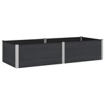vidaXL Jardinière surélevée Noir 250 x 100 x 54 cm WPC et Aluminium
