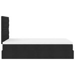 vidaXL Cadre de lit ottoman avec matelas noir 120x200cm tissu