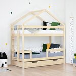 Lits cabane superposés KILI 90 x 200 blanc