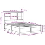vidaXL Cadre de lit sans matelas blanc 160x200 cm bois de pin massif