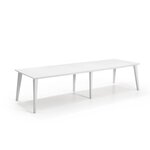 ALLIBERT JARDIN Table Lima 320 8-10 personnes avec allonge - Design contemporain - Blanc