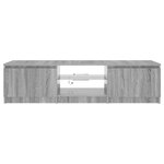 vidaXL Meuble TV avec lumières LED Sonoma gris 140x40x36 cm