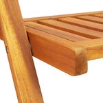 vidaXL Ensemble de jardin en bois d'acacia 5 pièces - Pliable