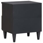 vidaXL Table de chevet avec tiroir 2 Pièces Marron 40 x 33 x 46 cm