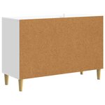 vidaXL Buffet Blanc brillant 89 x 34 5 x 60 cm Bois d'ingénierie
