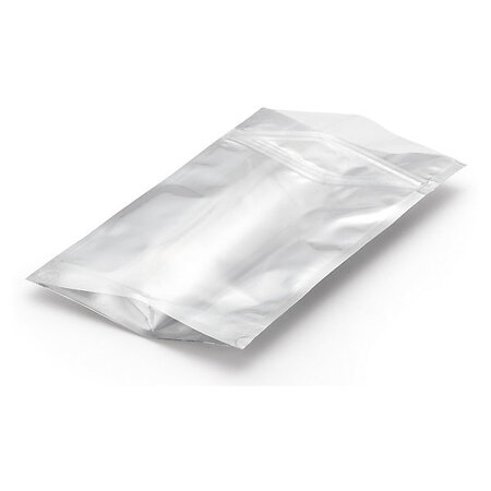 Sachet plastique zip argent métallisé à soudures étanches (lot de 250)