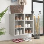 vidaXL Armoire à chaussures Gris béton 52 5x30x50 cm
