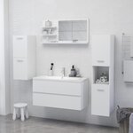 vidaXL Miroir de salle de bain blanc 90x10 5x45 cm bois d’ingénierie