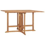 vidaXL Table à dîner pliable de jardin 120x120x75 cm Teck solide